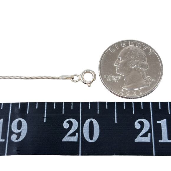 Snake Chain Necklace | FAS Vintage Sterling Silver 925 | 20" - Picture 2 of 3